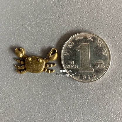 Accessoires miniatures pour maison de poupée, échelle 1:6, en bronze antique, crabe à sept pattes, accessoires de scène miniatures mignons pour poupées BJD