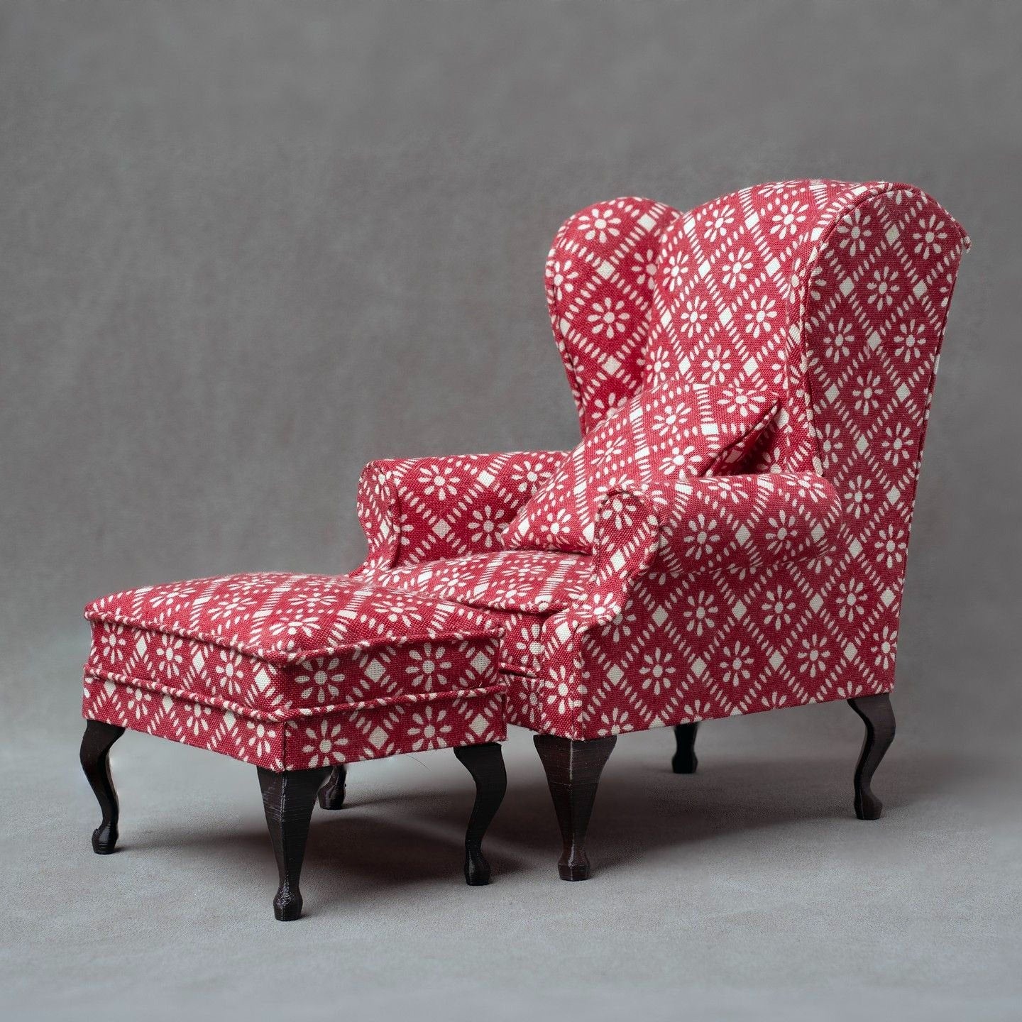 Sillón individual a escala 1:6, muebles en miniatura para casa de muñecas
