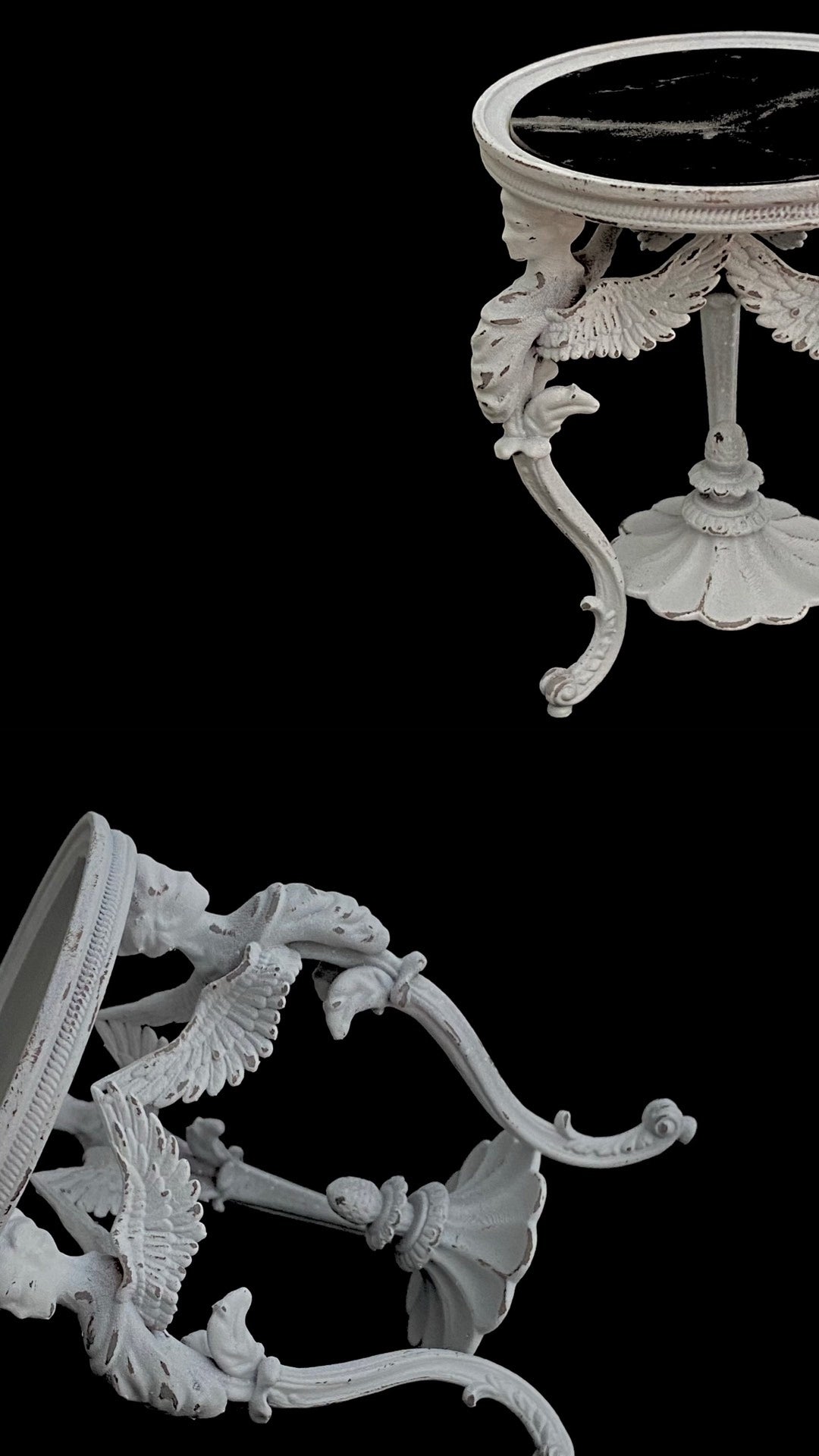 Mobiliario para casa de muñecas en miniatura con soporte para flores de cisne vintage a escala 1:6