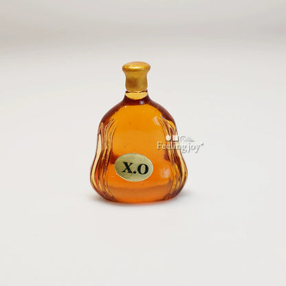 Accessoires miniatures pour maison de poupée, échelle 1:6 et 1:12, fausse bouteille de vin, pièce unique, meuble miniature