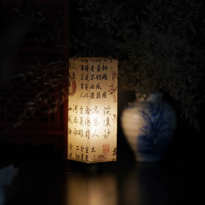 Lámpara de mesa de caligrafía china para casa de muñecas en miniatura a escala 1:12, muebles en miniatura, accesorios BJD, GSC Props