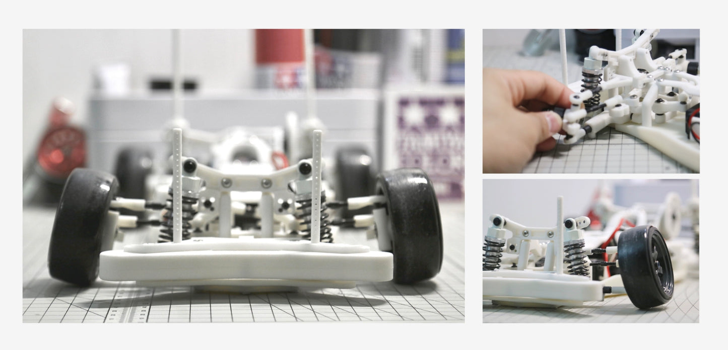 Voiture de drift en nylon blanc à l'échelle 1:10, pièces modifiées, accessoires miniatures