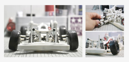 Voiture de drift en nylon blanc à l'échelle 1:10, pièces modifiées, accessoires miniatures