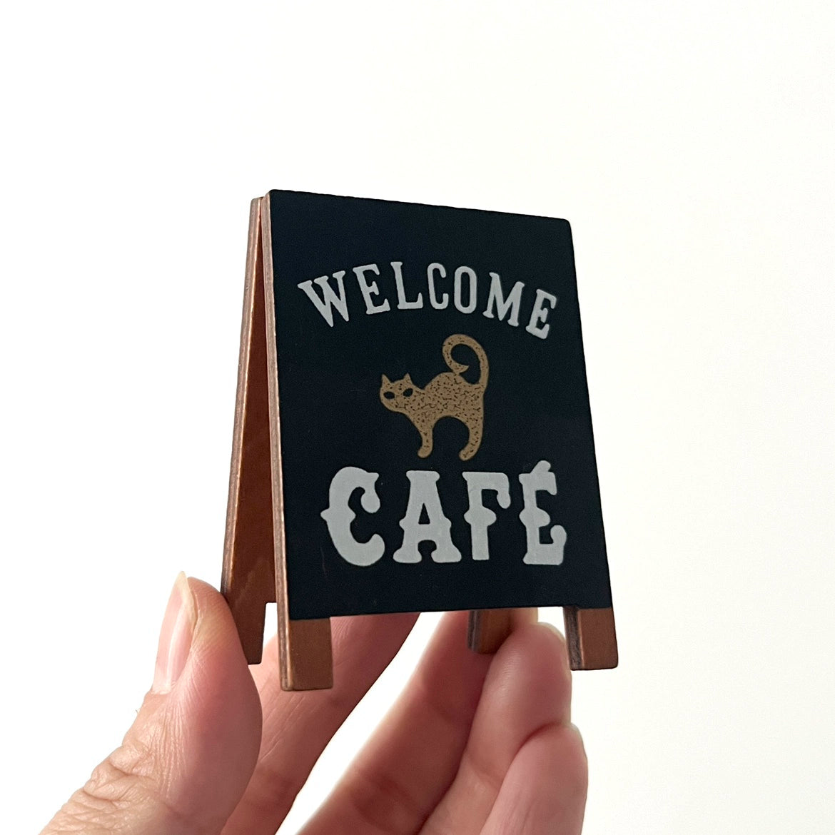 Panneau en bois pour bar, café, glaces, maison de poupée miniature BJD à l'échelle 1:6