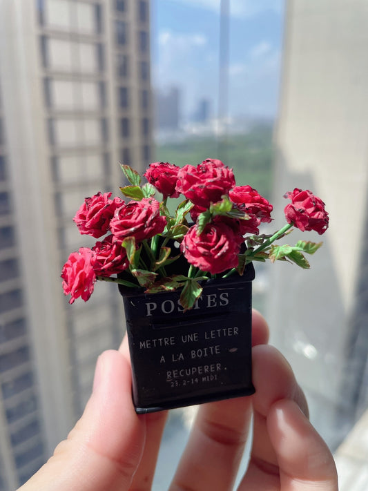 1:6 Scale Dried Rose Bouquet Miniature Floral Arrangement For Blythe Dolls