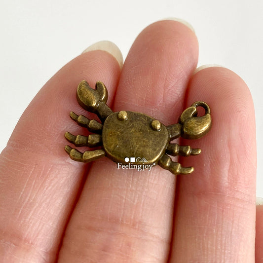 Accessoires miniatures pour maison de poupée, échelle 1:6, en bronze antique, crabe à sept pattes, accessoires de scène miniatures mignons pour poupées BJD