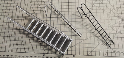 Escalera de metal a escala 1:12, modelo en miniatura para casa de muñecas.