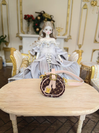 Sac rond miniature à l'échelle 1:6 et 1:12, accessoire pour maison de poupée, meubles faits main