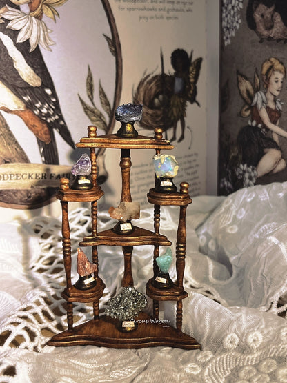 Vitrine à bijoux en bois à l'échelle 1:12, meubles miniatures pour maison de poupée