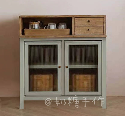 1:6 Scale Miniature Sideboard Cabinet Vintage Dollhouse Furniture For Blythe Dolls