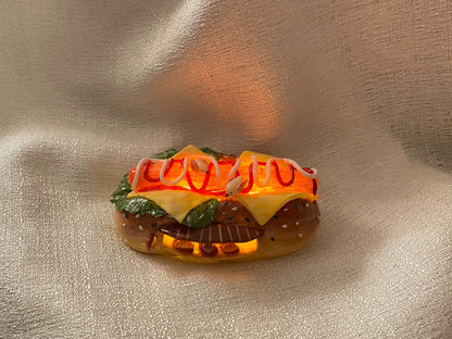 Casa de muñecas en miniatura de panadería de perritos calientes a escala 1:12 con detalles realistas