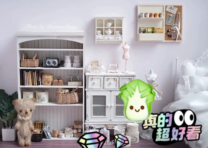 Mueble de madera en miniatura para casa de muñecas BJD, Blythe, Holala, a escala 1:6