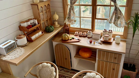 Ensemble de meubles de cuisine miniatures pour maison de poupée à l'échelle 1:12