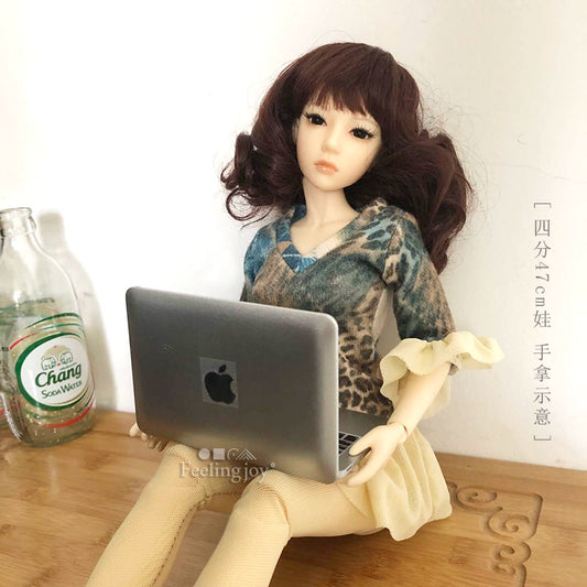 Accessoires pour poupées BJD, échelle 1:6 et 1:12, figurines d'action Blythe, accessoires de scène miniatures à faire soi-même, modèle d'ordinateur portable, meubles de maison de poupée miniatures