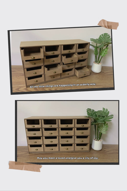 1:6 Scale 1:12 Scale Vintage Distressed Wooden Drawer Cabinet Miniature Dollhouse Furniture For Blythe Dolls
