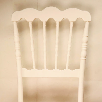 Chaise de salle à manger rétro française à l'échelle 1:6, chaise Napoléon blanche, modèle miniature, meubles de maison de poupée