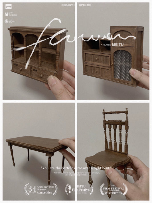 1:6 Scale 1:12 Scale Wooden Cabinet Miniature Dollhouse Furniture For BJD Ob11 Blythe Doll Storage Box