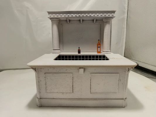 Barra de bar para casa de muñecas en miniatura a escala 1:12, muebles en miniatura para vino francés