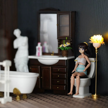 Conjunto de muebles de casa de muñecas en miniatura a escala 1:12 para figuras de acción BJD GSC OB11 y exhibición de modelos