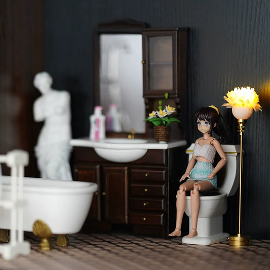 Ensemble de meubles miniatures pour maison de poupée à l'échelle 1:12, pour figurines BJD GSC OB11 et modèles d'exposition