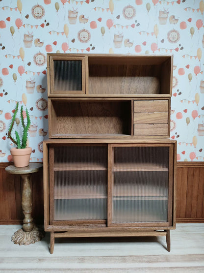 1:6 Scale Wooden Cabinet Miniature Dollhouse Furniture For Blythe And Ob11 Dolls With Multiple Play Options