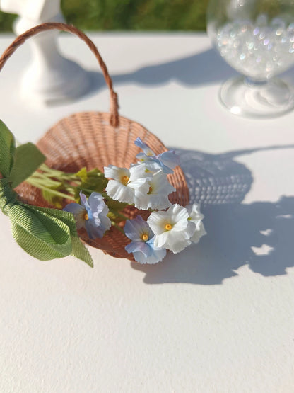 1:6 Scale Miniature Clay Violet Flower BJD Doll Blythe Accessory Decoration