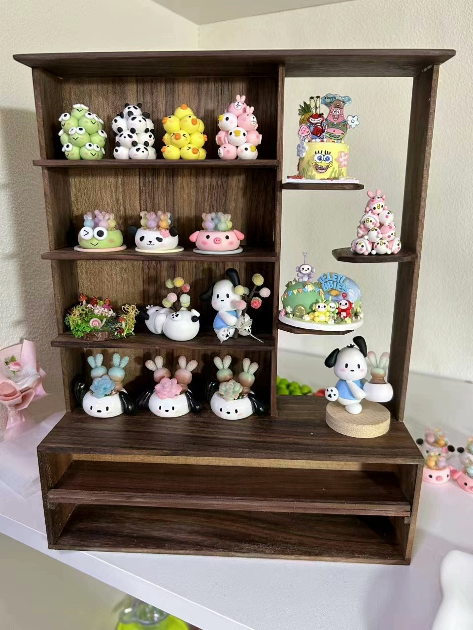 Muebles en miniatura a escala 1:12, armario de madera, accesorio para casa de muñecas