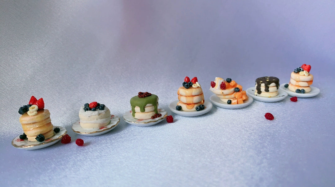 1:12 Scale Miniature Polymer Clay Pancake Handmade Customizable Mini Food For Dollhouse