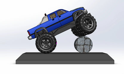 1:6 Scale Chevrolet Monster Truck Crawler 3D Design Blueprint Miniature Model