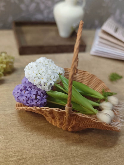 1:6 Scale Miniature Clay Hyacinth Flowers BJD Blythe Dollhouse Decoration Accessories