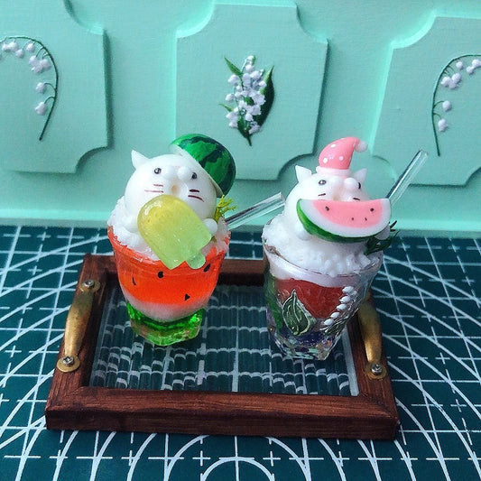 Artesanía en miniatura de arcilla a escala 1:12: adorable bebida de león marino, decoración para casa de muñecas en miniatura