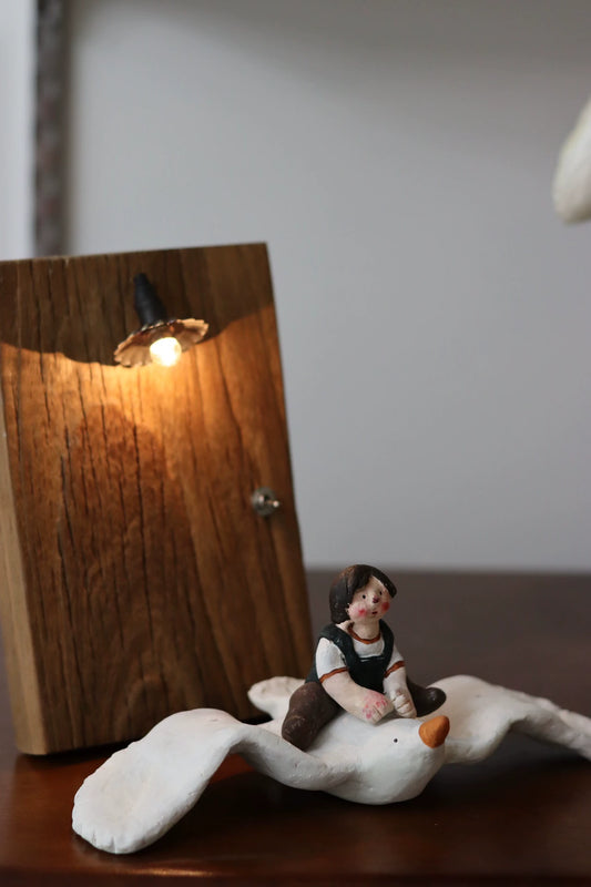 1:12 Scale Wooden Lamp Miniature Dollhouse Lighting Accessory