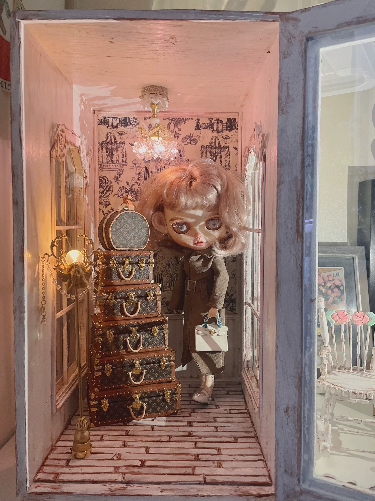Boîte tour miniature pour maison de poupée à l'échelle 1:6