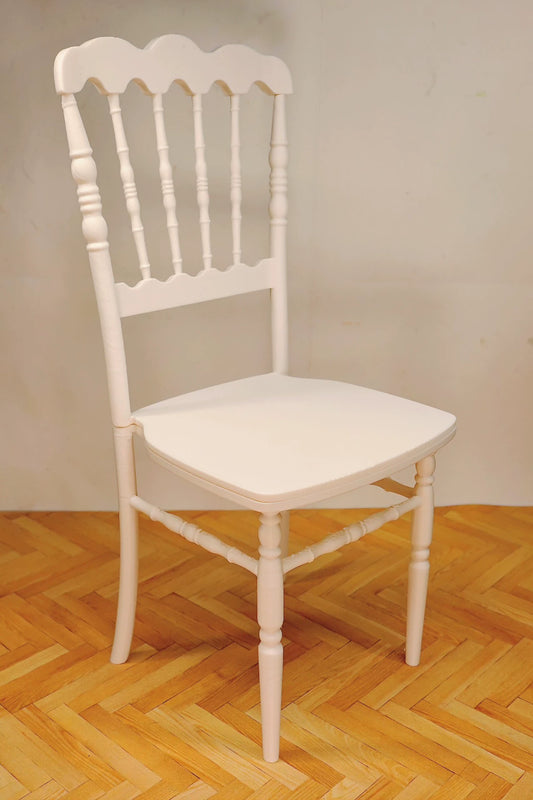 Chaise de salle à manger rétro française à l'échelle 1:6, chaise Napoléon blanche, modèle miniature, meubles de maison de poupée