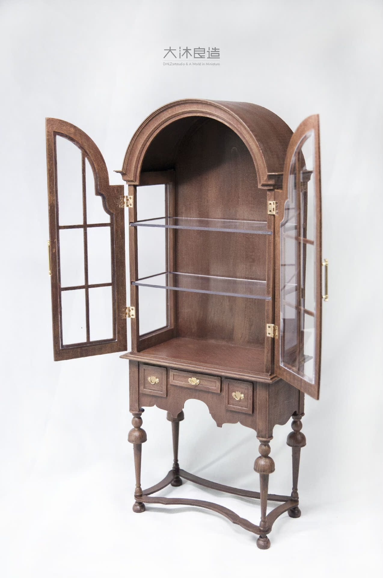 Bibliothèque miniature classique anglaise à l'échelle 1:6 et 1:4, meubles pour maison de poupée
