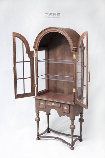 Bibliothèque miniature classique anglaise à l'échelle 1:6 et 1:4, meubles pour maison de poupée