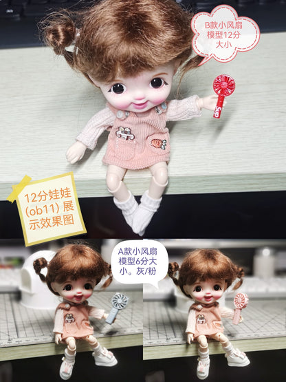 1:6 Scale Miniature Handheld Fan Blythe Dollhouse Accessory Hot Toys