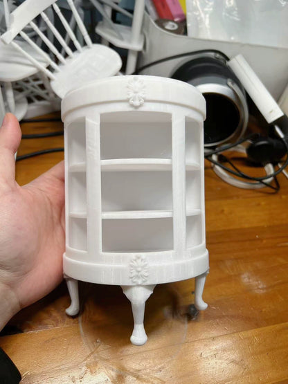 Mueble de madera en miniatura para casa de muñecas, escala 1:6, blanco, sin pintar