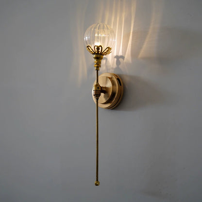 Lámpara de pared con bola de cristal para casa de muñecas en miniatura a escala 1:6, ideal para decoración BJD y Blythe.