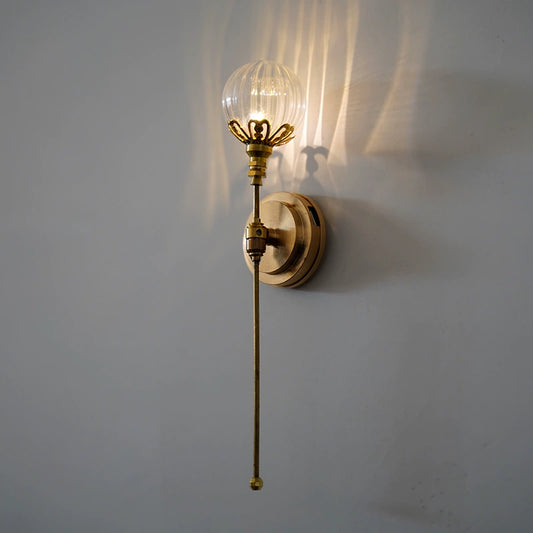 Lámpara de pared con bola de cristal para casa de muñecas en miniatura a escala 1:6, ideal para decoración BJD y Blythe.