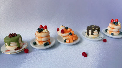 1:12 Scale Miniature Polymer Clay Pancake Handmade Customizable Mini Food For Dollhouse