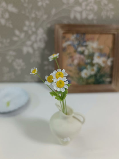 1:6 Scale Clay Daisy Miniature Flowers BJD Blythe Dollhouse Decor