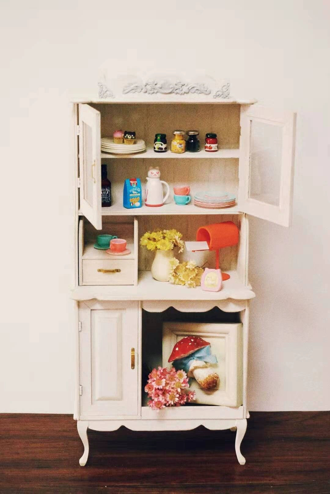 Mueble de madera en miniatura para casa de muñecas BJD Blythe a escala 1:6