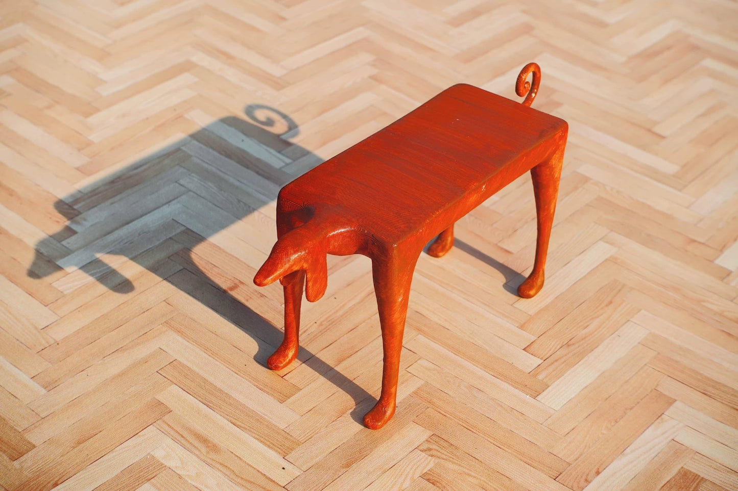 Tabouret miniature pour chien à l'échelle 1:6, transformable en table, modèle blanc, meubles pour maison de poupée