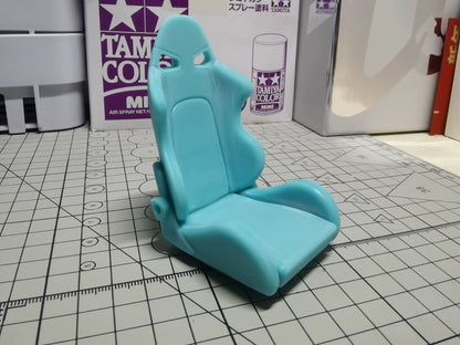 Asiento de coche de carreras RC a escala 1:10, modelo de alta precisión, personalizable, accesorio de escena para coche en miniatura.