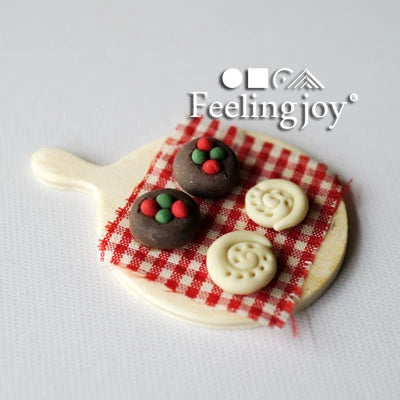 Accessoires pour poupées BJD à l'échelle 1:6, scène miniature pour maison de poupée à l'échelle 1:12, plateau fait main avec desserts, meubles miniatures