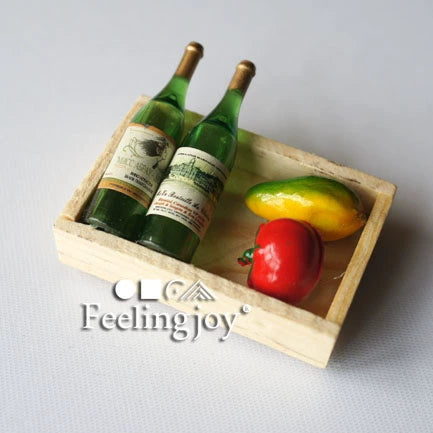 Accessoires pour poupée BJD à l'échelle 1:6, caisse miniature pour nourriture et boissons, pour scène de maison de poupée
