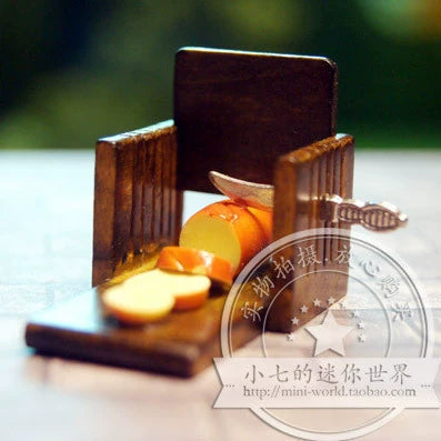 Accessoire de cuisine miniature pour maison de poupée à l'échelle 1:12, trancheuse à pain, grille-pain, meubles miniatures