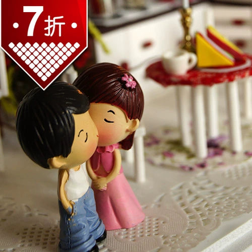 Juego de cocina para casa de muñecas en miniatura a escala 1:12 con luces LED: regalo perfecto para cumpleaños y San Valentín, kit de manualidades creativo.