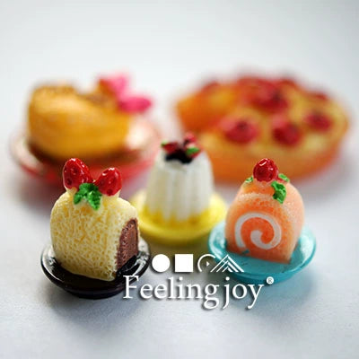 Meubles miniatures pour maison de poupée, échelle 1:12, accessoires pour modèle BJD, nourriture, jeu, délicieuse pâtisserie